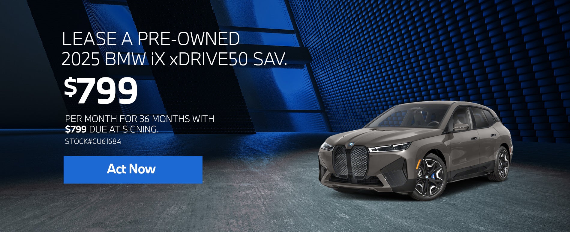 2025 BMW iX xDrive50 Lease from $799/mo, $799 due at signing